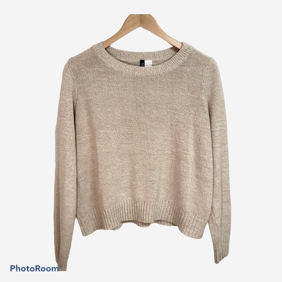 Divided Sweaters - Cream Divided by H&M Knitted Sweater - Size Medium